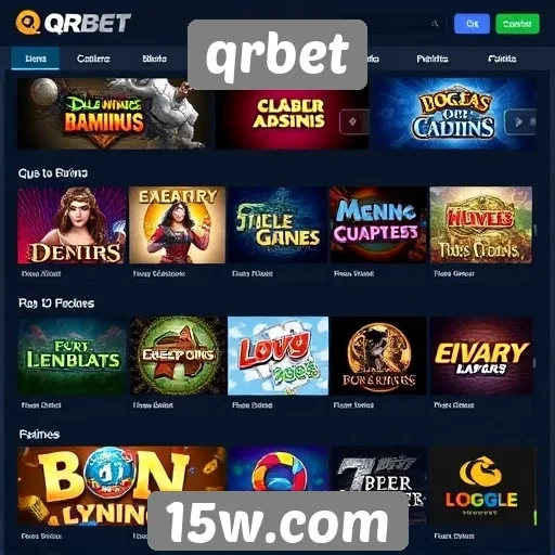 Opções de jogos disponíveis no site qrbet
